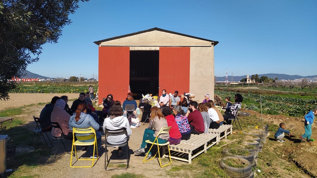 Asamblea comunitaria del proyecto Kilombo impulsado por LaFundició